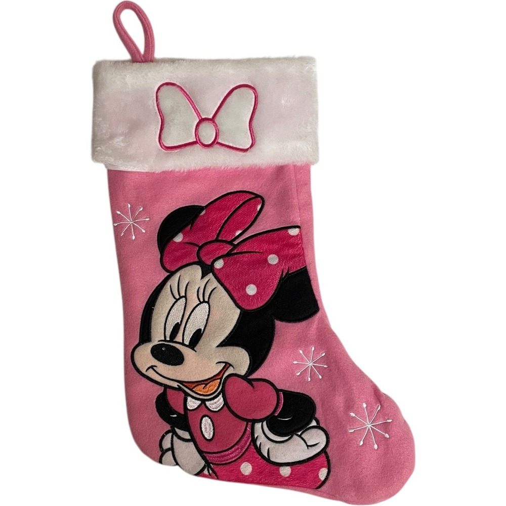 Disney Christmas Stocking Kids 18" Pink Minnie Mouse